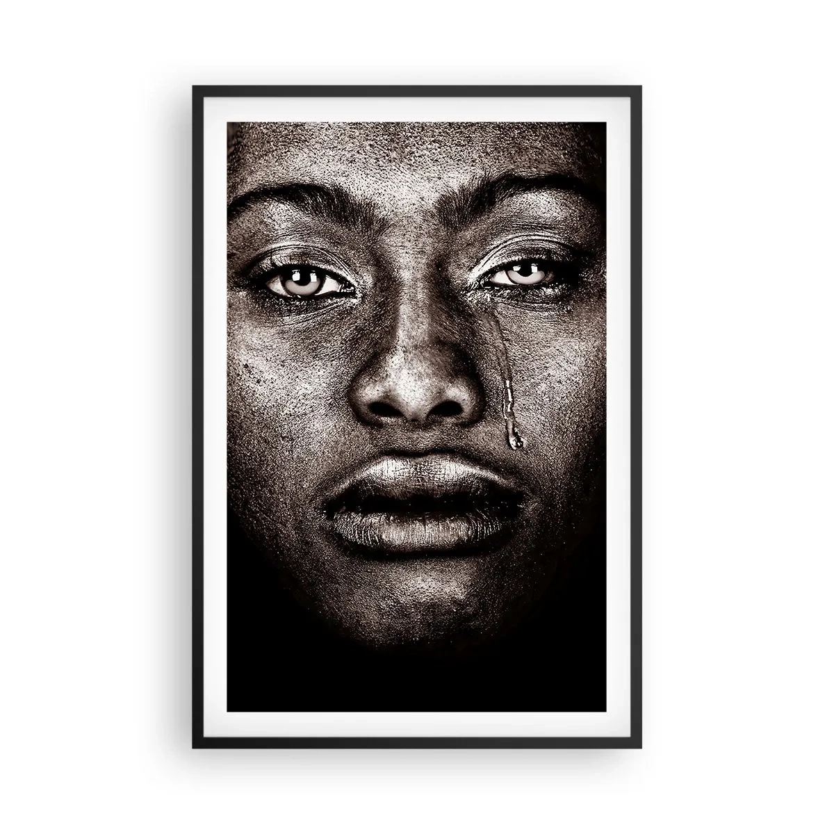 Poster în ramă neagră - O singură lacrimă - 61x91 cm