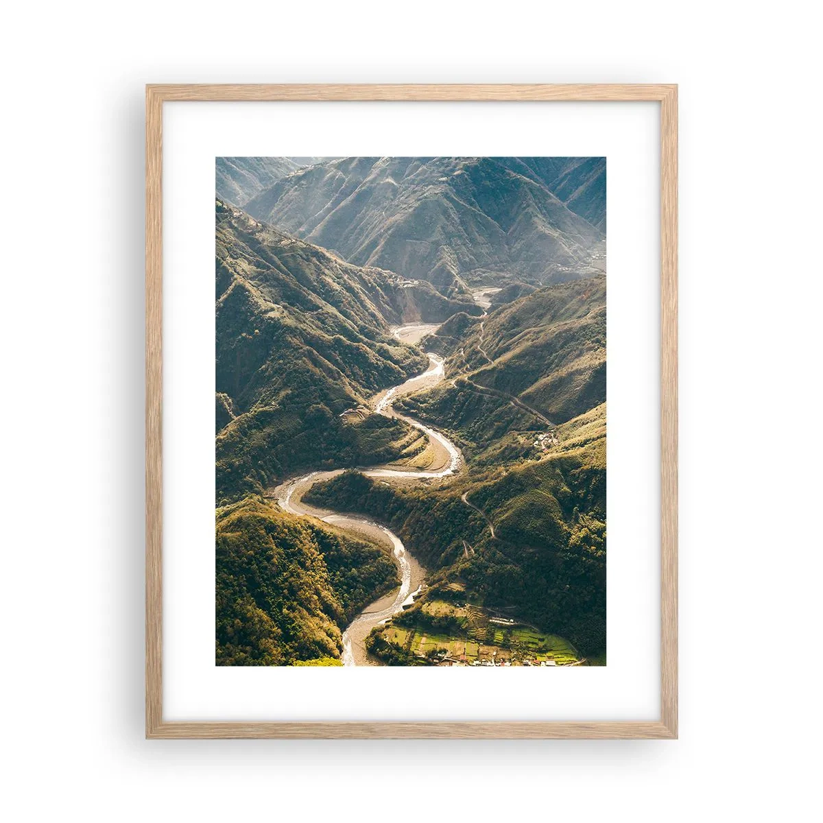 Poster în ramă de stejar deschis - Direct din inima munților - 40x50 cm