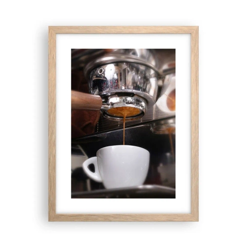 Poster în ramă de stejar deschis - Cel mai bun moment al zilei - 30x40 cm