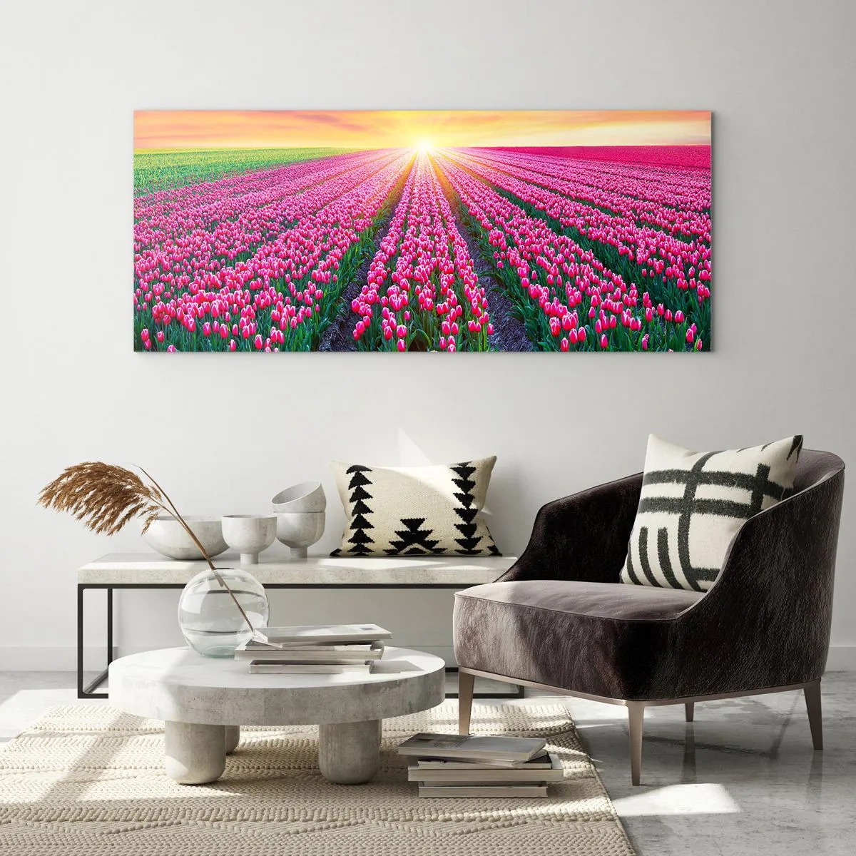 Tablou pe sticlă - Ferma de frumusețe - 120x50 cm