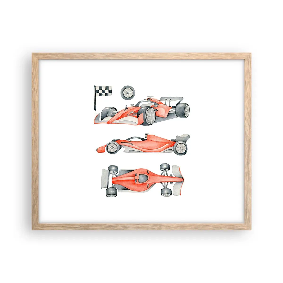 Poster în ramă de stejar deschis - Prindeți visul - 50x40 cm