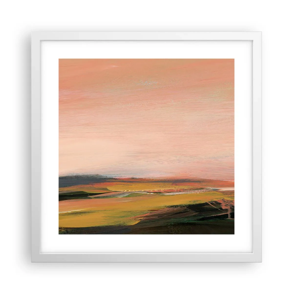 Poster în ramă albă - Tonalitatea de roz - 40x40 cm