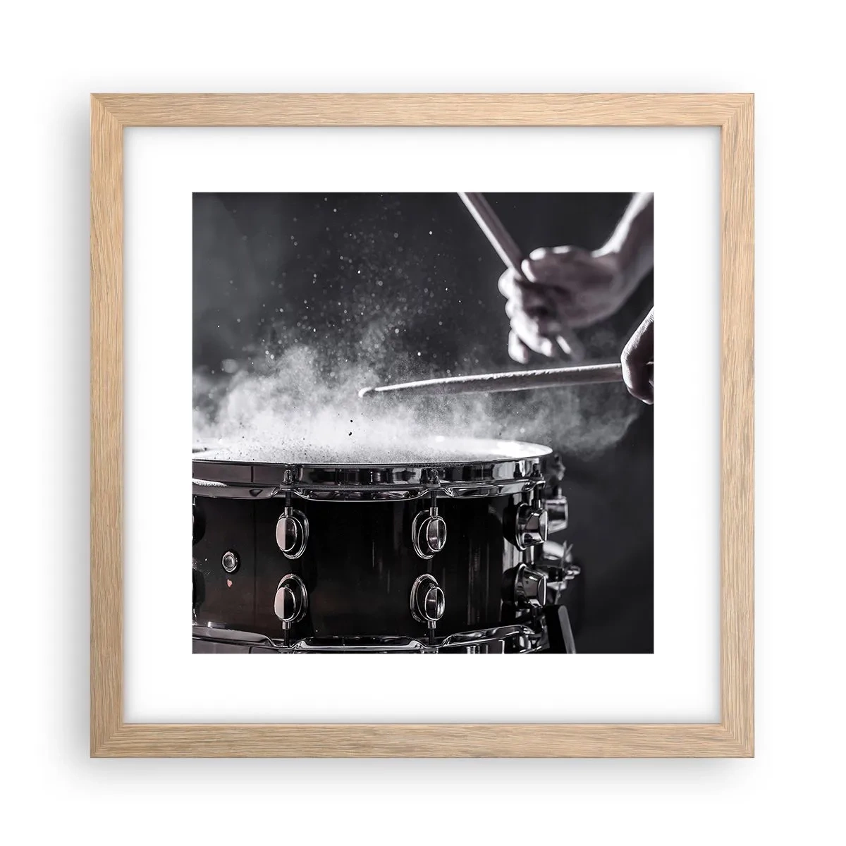 Poster în ramă de stejar deschis - Pulsul muzicii - 30x30 cm