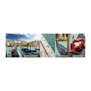 Mostră tapet autocolant Deluxe Sticker - Palate în albastru - Oraș, Veneția, Arhitectură - 100x30 cm