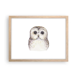 Poster în ramă de stejar deschis - Uită-te în ochii mei - 40x30 cm