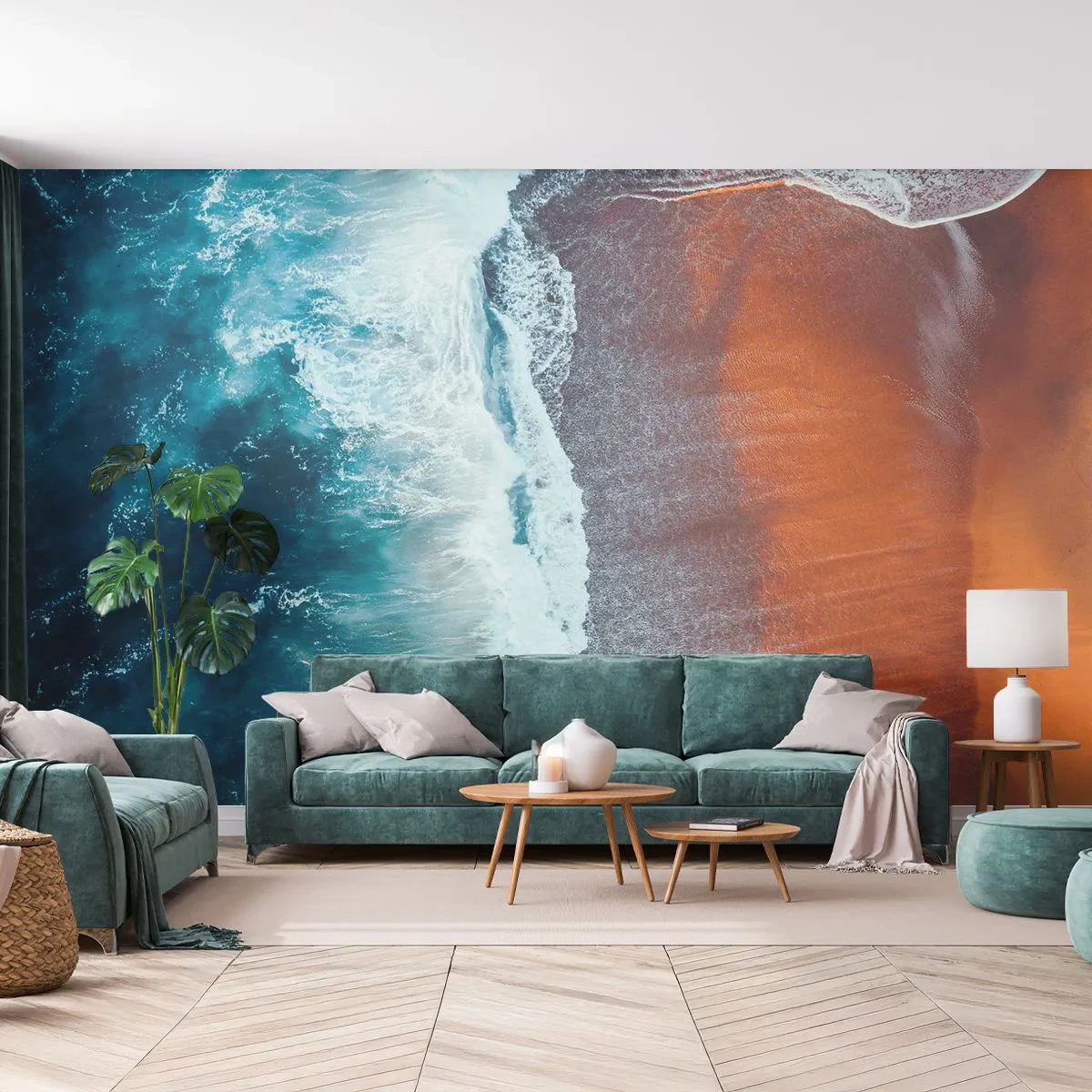 Tapet Premium Sand - Atingerea oceanului - plajă, Mare, Apă - 100x70 cm