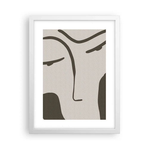 Poster în ramă albă - Ca într-un tablou de Modigliani - 30x40 cm