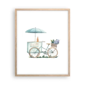 Poster în ramă de stejar deschis - O dulce amintire de vară - 40x50 cm