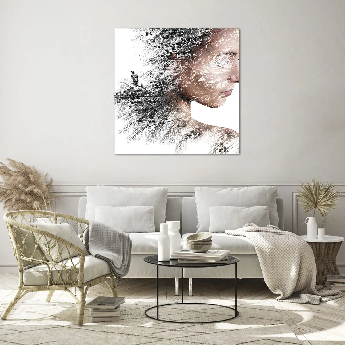 Tablou pe sticlă - Spiritul pădurii - 60x60 cm