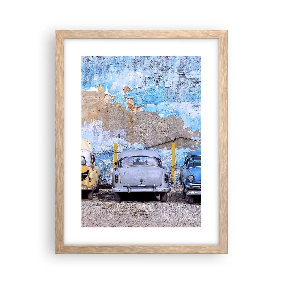 Poster în ramă de stejar deschis - Întâlnirea veteranilor - 30x40 cm