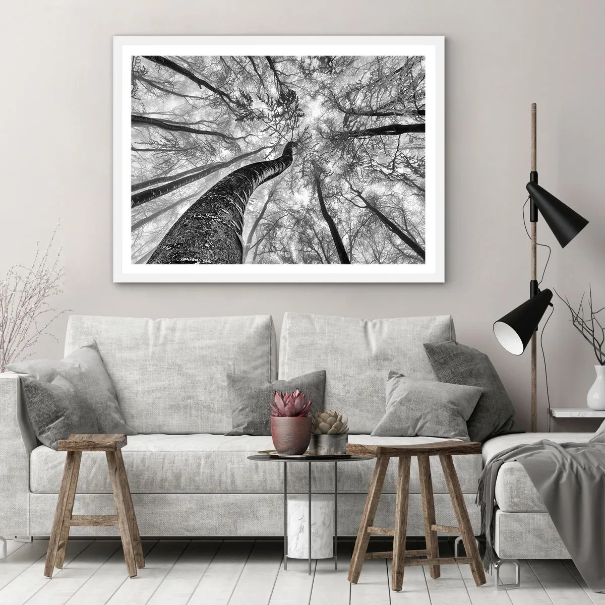 Poster în ramă albă - Cursa spre lumină - 50x40 cm