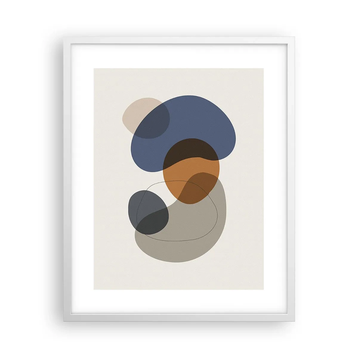 Poster în ramă albă - Picături de culoare - 40x50 cm