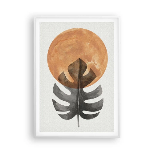 Poster în ramă albă - Doar soarele - 70x100 cm