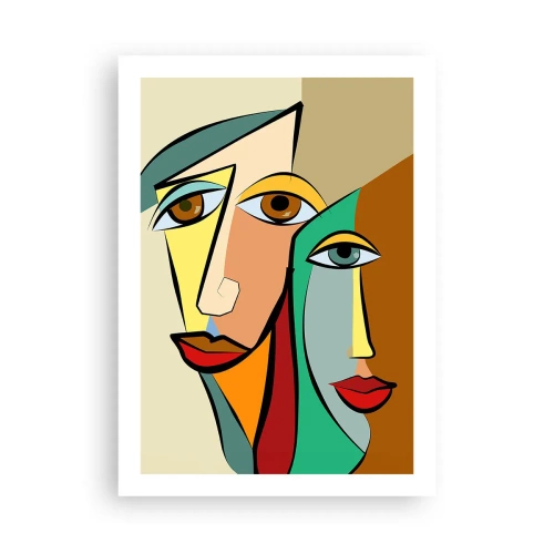 Poster - Cuplu cubist - 50x70 cm
