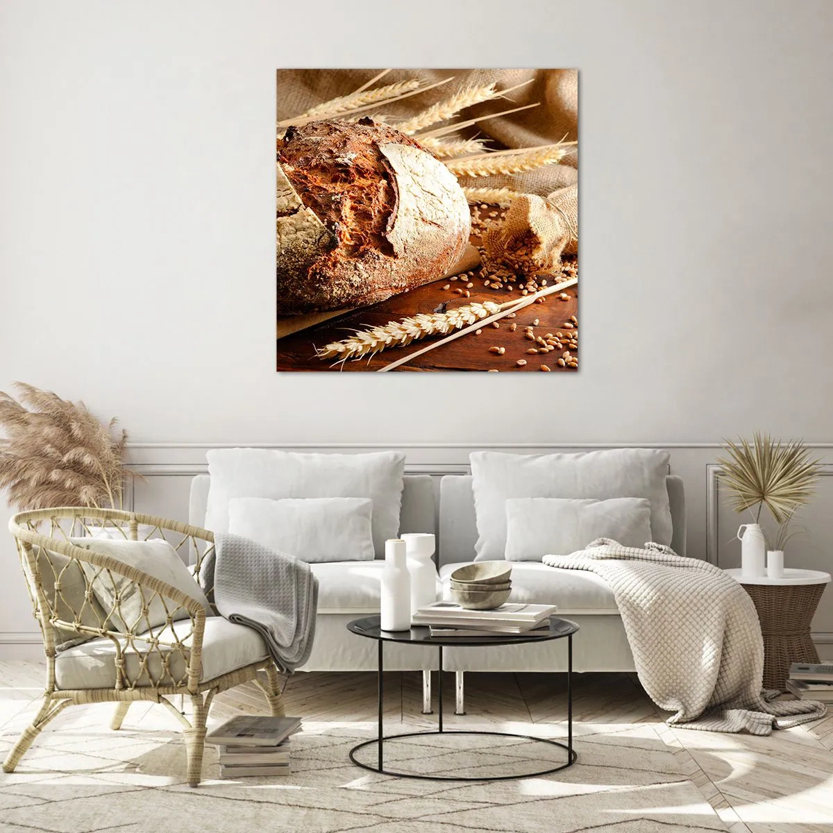 Tablou pe sticlă - Apetisantă, parfumată, crocantă - 60x60 cm