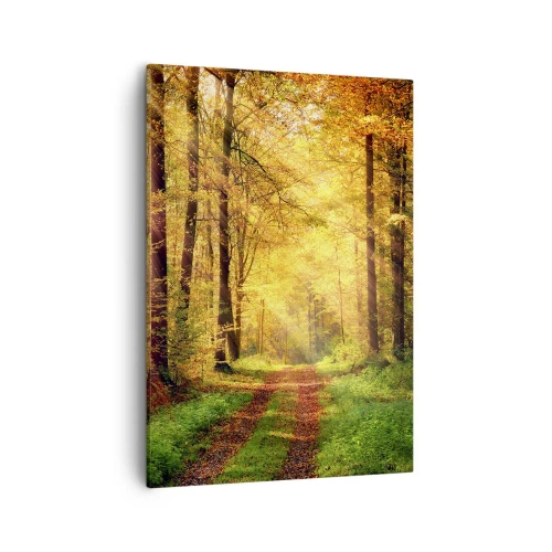 Tablou pe pânză - Tăcere de aur de pădure - 50x70 cm