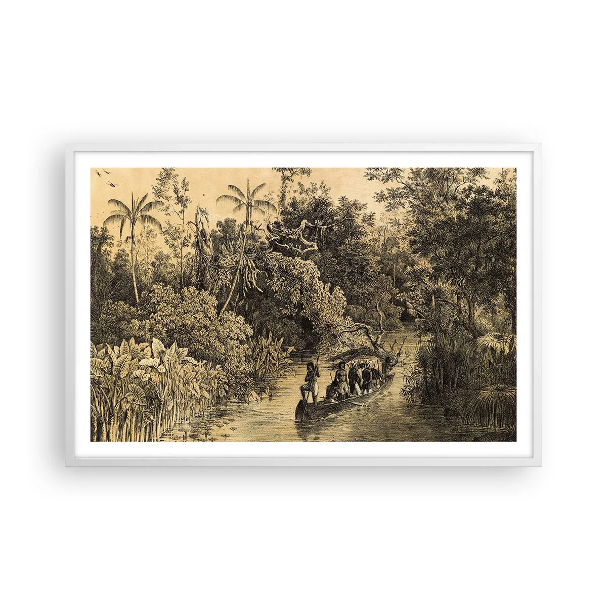 Poster în ramă albă - Călătorie la sursă - 91x61 cm