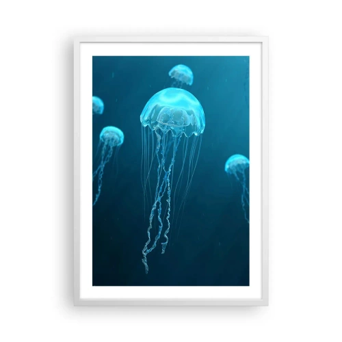 Poster în ramă albă - Dansul oceanic - 50x70 cm