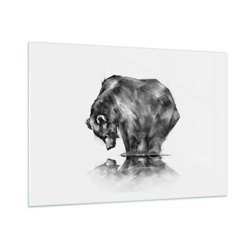 Tablou pe sticlă - Mă bucur să văd pe cineva apropiat - 100x70 cm