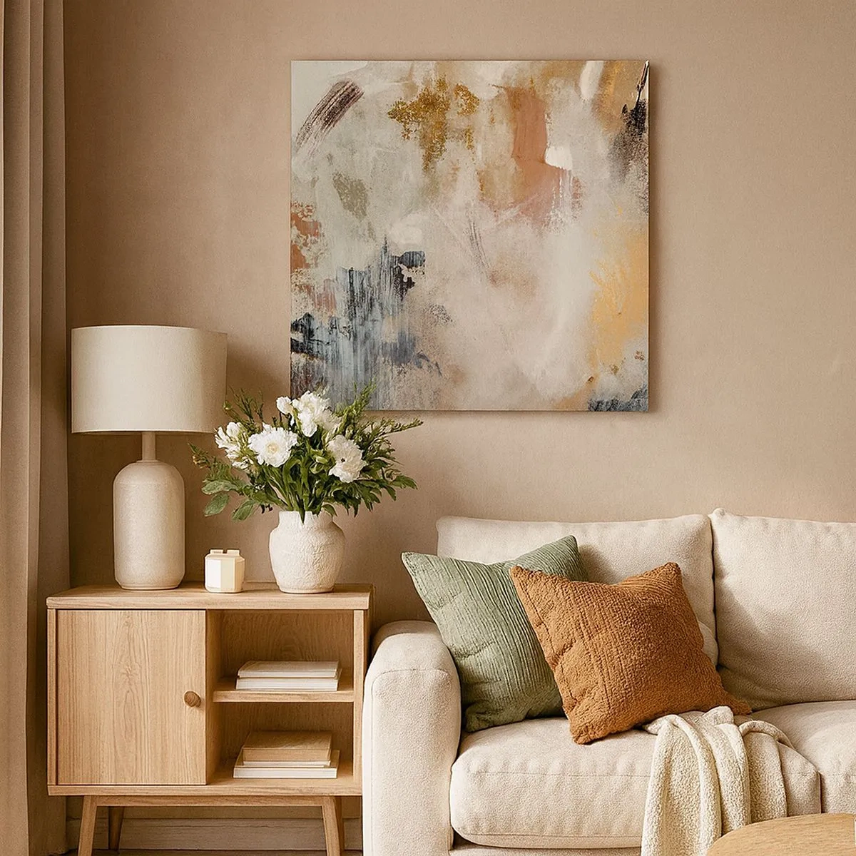 Tablou pe pânză - Abstracție cețoasă - 30x30 cm