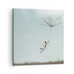 Tablou pe pânză - Zmeuri, suflante, vânt - 50x50 cm