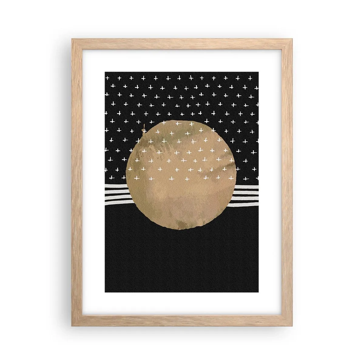 Poster în ramă de stejar deschis - Compoziție: steagul galactic - 30x40 cm