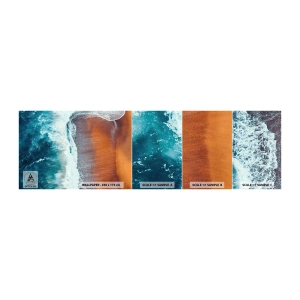 Mostră tapet autocolant Deluxe Sticker - Atingerea oceanului - plajă, Mare, Apă - 100x30 cm