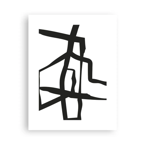 Poster - Construcție în alb și negru - 30x40 cm