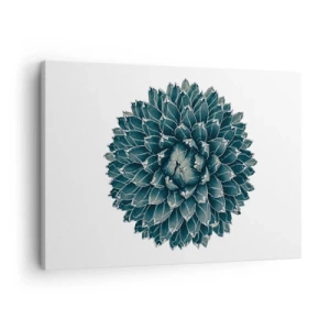 Tablou pe pânză Canvas - Plantă suculentă simetrică pe fundal alb - 70x50cm - Steaua deșertului - Decorațiune modernă pentru perete pentru living și dormitor ARTTOR