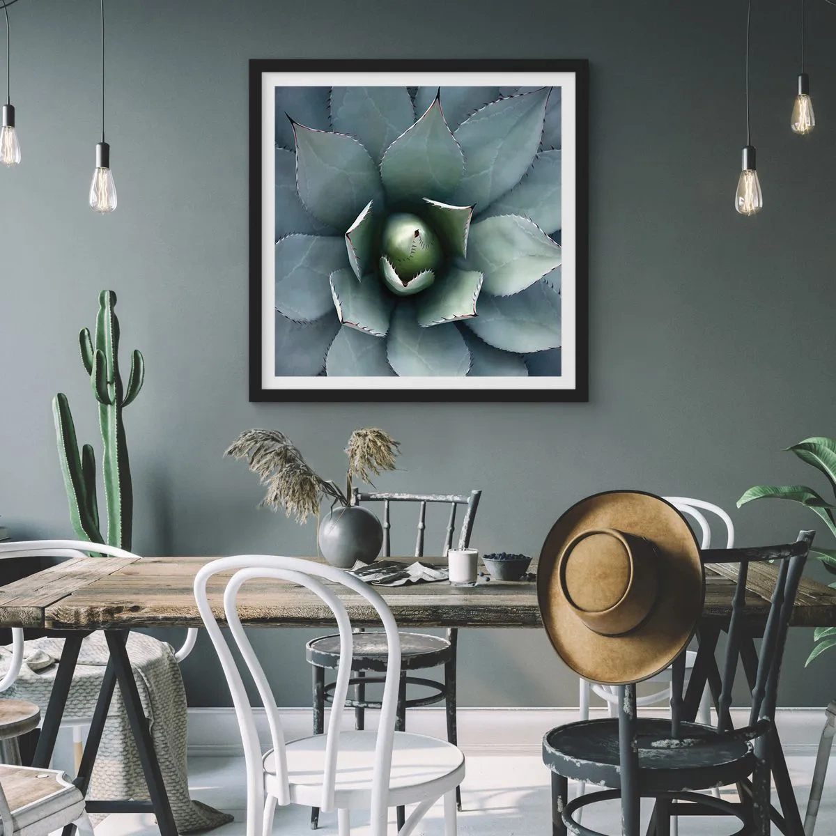 Poster în ramă neagră - Momește și avertizează - 60x60 cm