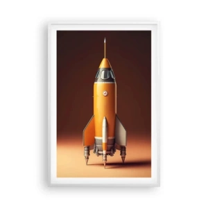 Poster în ramă albă - Totul începe cu un vis - 61x91 cm