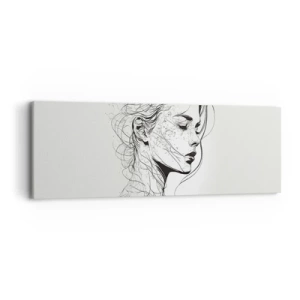 Tablou pe pânză - Desenată cu linii - 90x30 cm