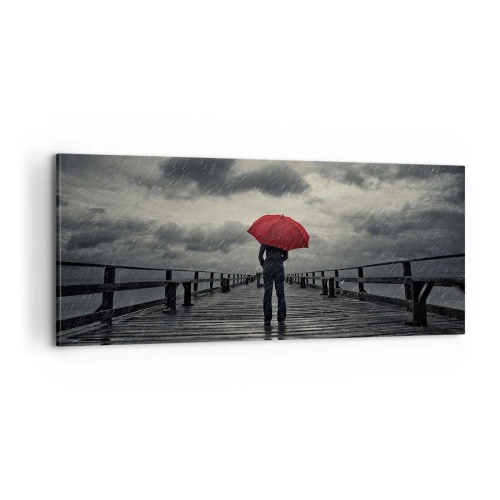 Tablou pe pânză - Nu e nimic dacă plouă - 100x40 cm