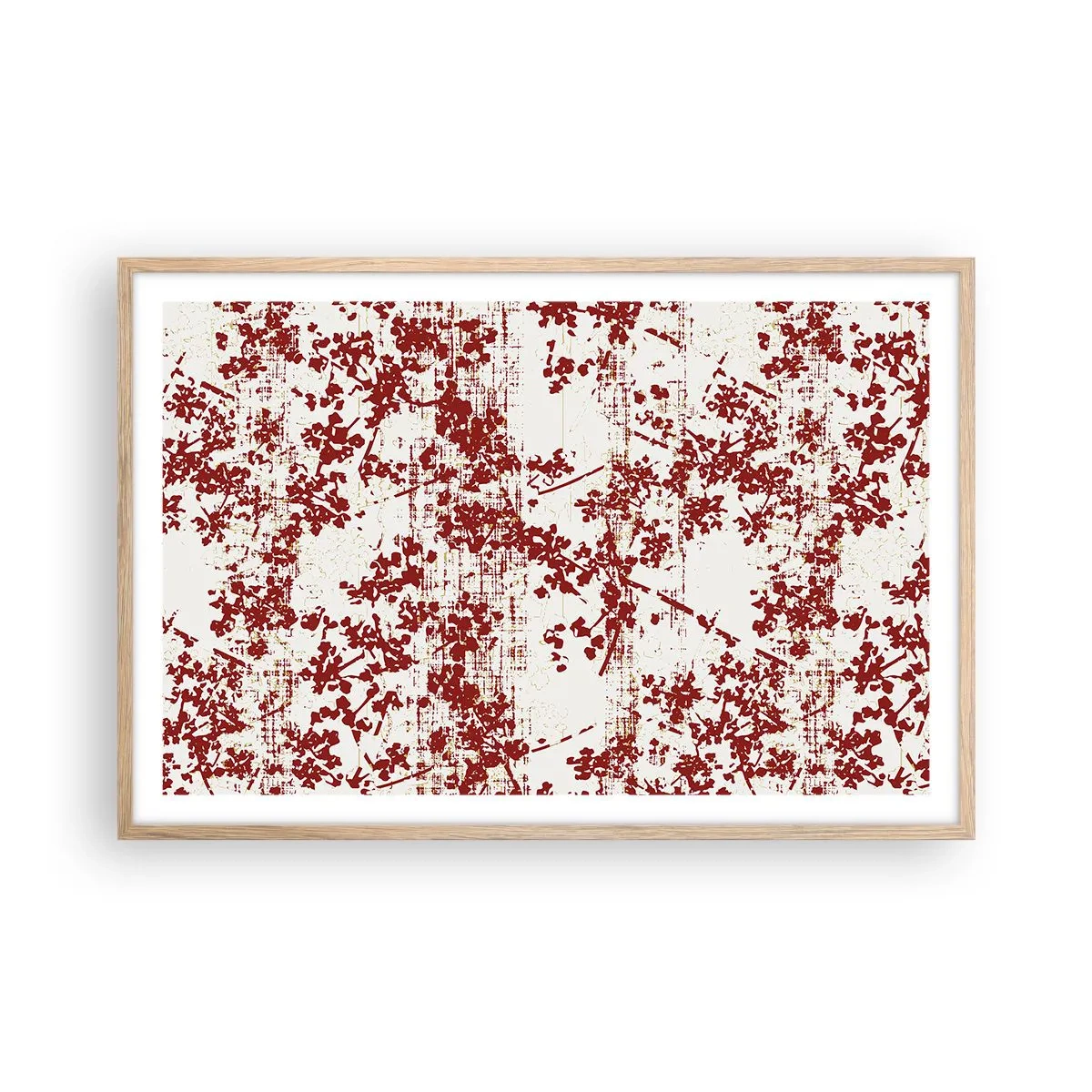 Poster în ramă de stejar deschis - Ca un percal vechi - 91x61 cm