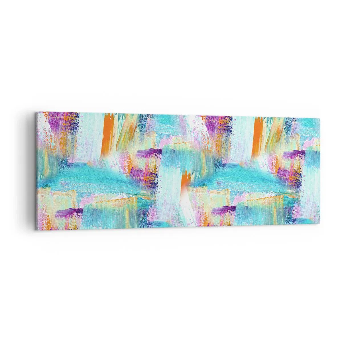 Tablou pe pânză - Mâzgălire veselă - 140x50 cm