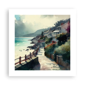 Poster - Orășel mediteraneean - 40x40 cm