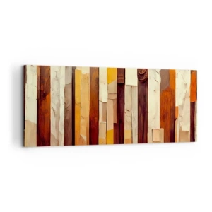 Tablou pe pânză - Imnul copacilor din pădure - 100x40 cm