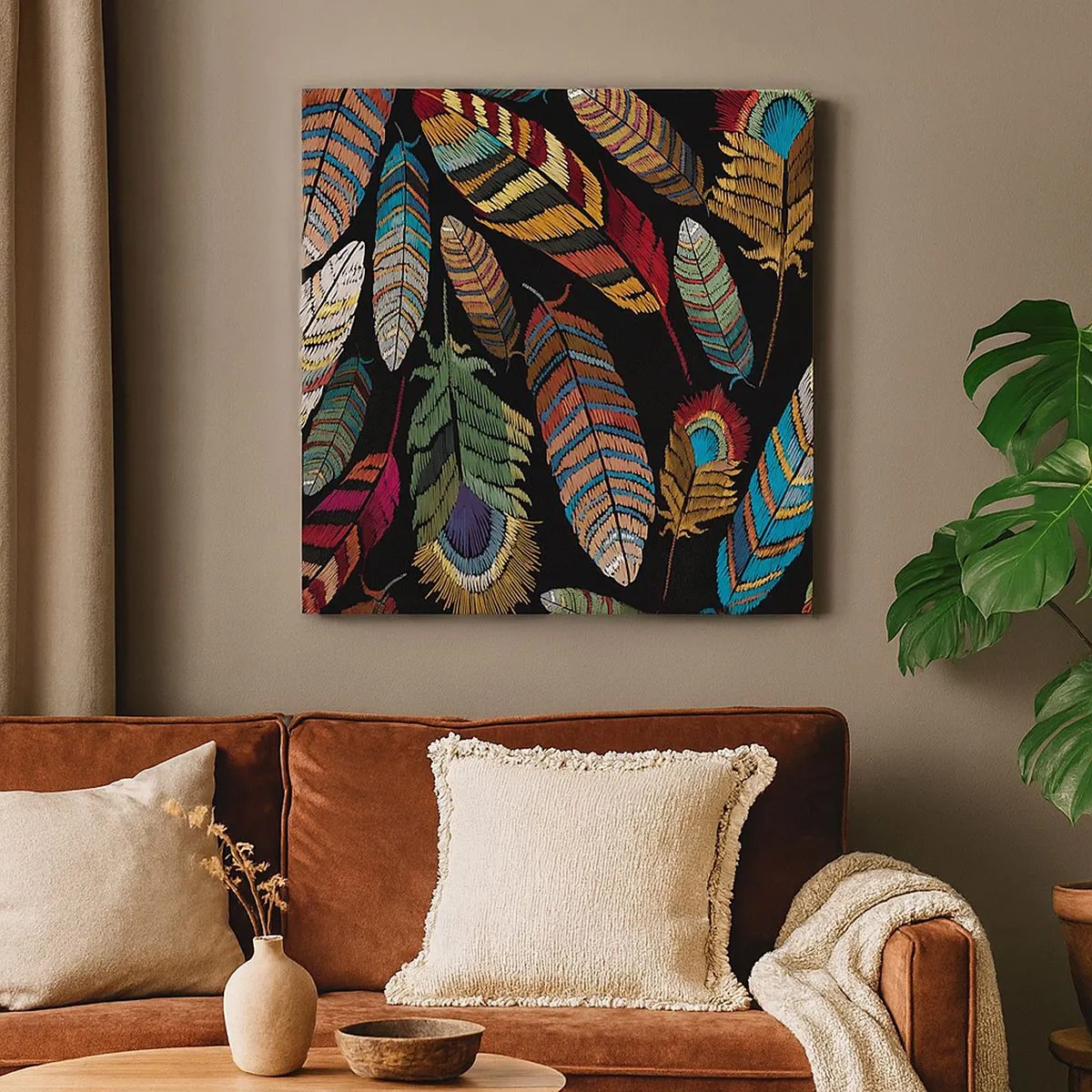 Tablou pe pânză - Carnavalul păsărilor - 30x30 cm