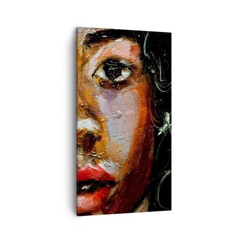 Tablou pe pânză - Negru și strălucire - 45x80 cm