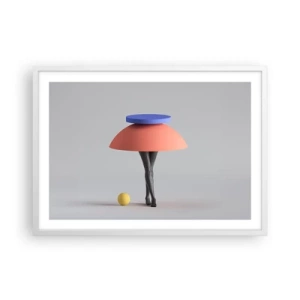 Poster în ramă albă - Compoziție suprarealistă - 70x50 cm