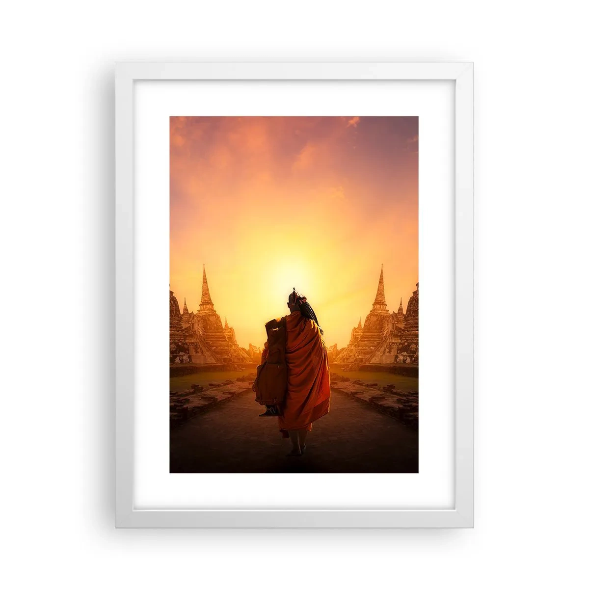 Poster în ramă albă - În pace prin eternitate - 30x40 cm