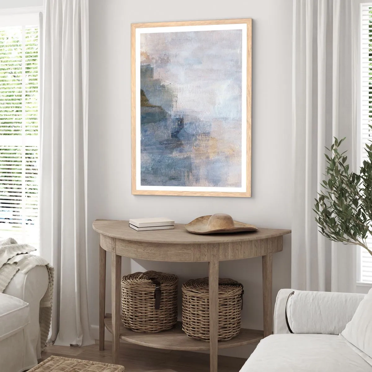 Poster în ramă de stejar deschis - Tonuri și acorduri de culoare - 50x70 cm