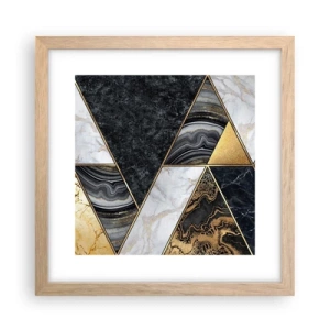 Poster în ramă de stejar deschis - Piatră cu piatră - 30x30 cm