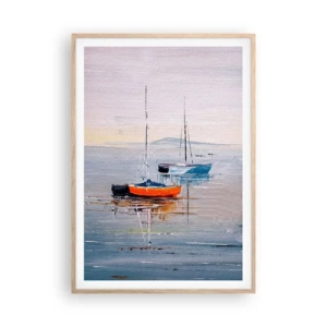 Poster în ramă de stejar deschis - O odihnă binemeritată - 70x100 cm