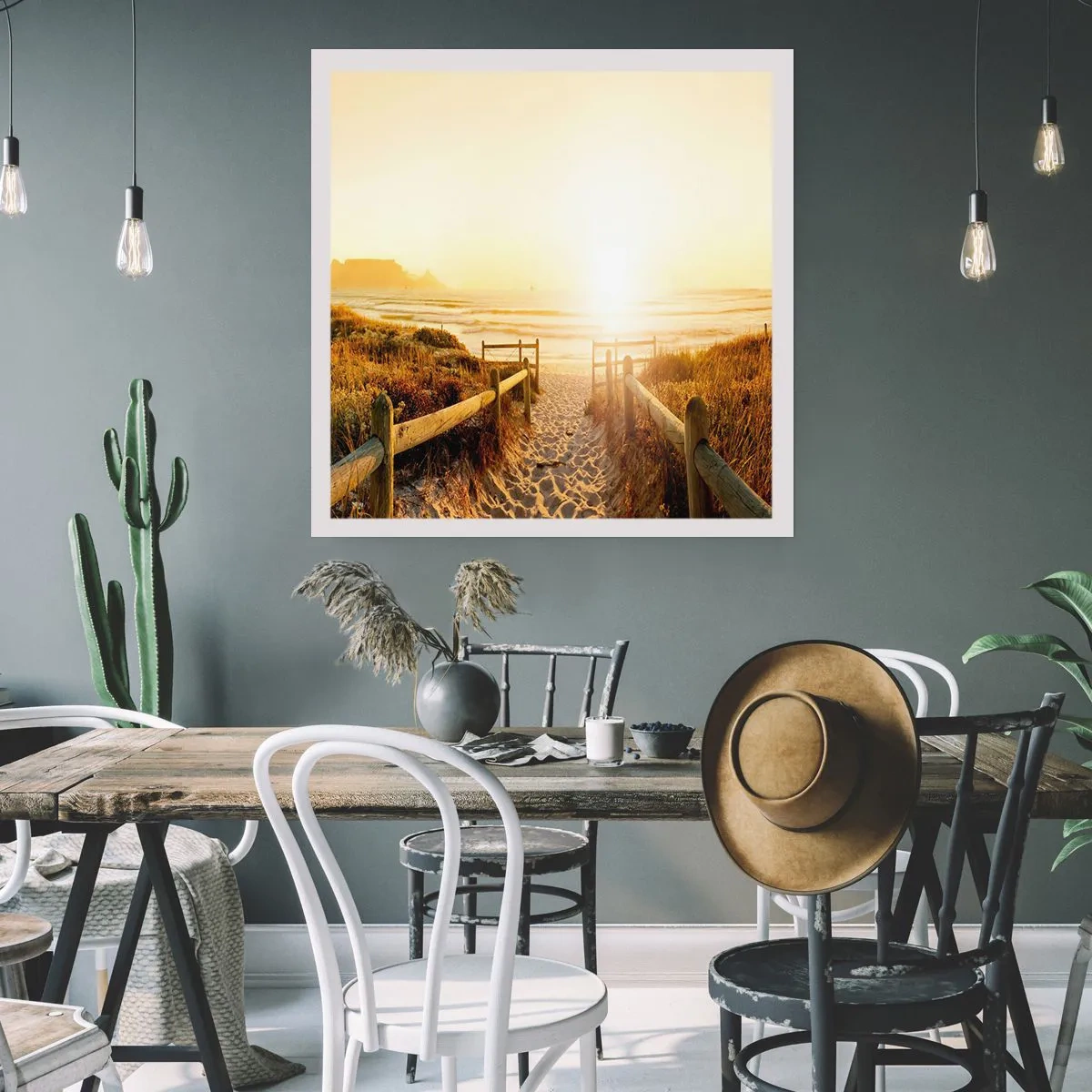 Poster - Prin dune spre soare - 30x30 cm