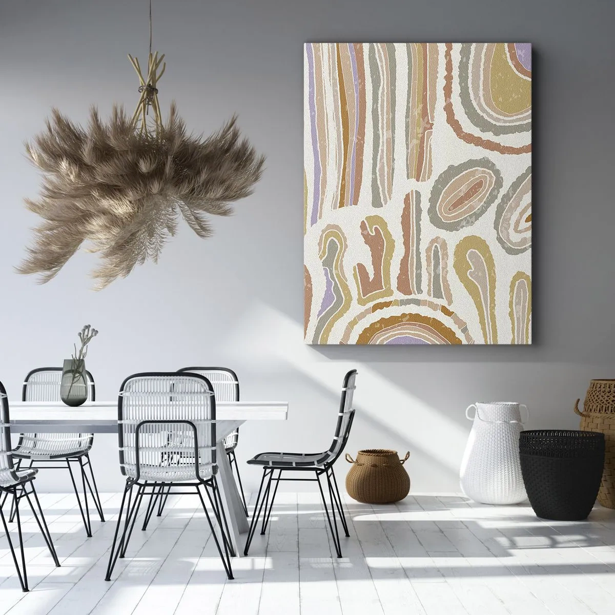 Tablou pe pânză - Secțiuni colorate - 55x100 cm