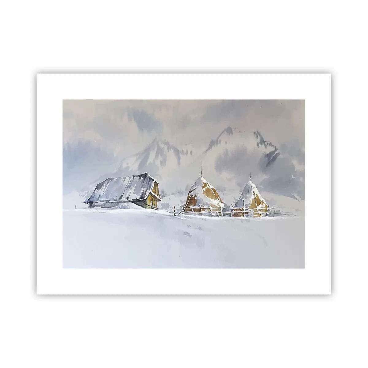 Poster - Într-o vale înzăpezită - 40x30 cm