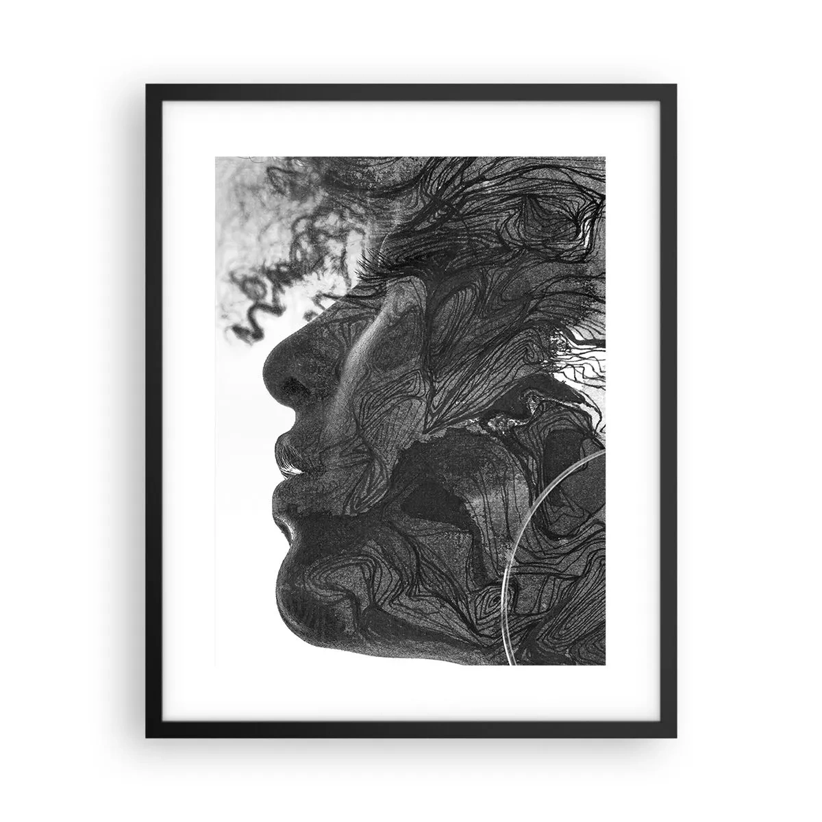 Poster în ramă neagră - Încurcată în vise - 40x50 cm