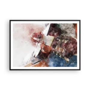 Poster în ramă neagră - Și ce părere ai? - 100x70 cm