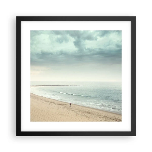 Poster în ramă neagră - Căutând liniștea - 40x40 cm